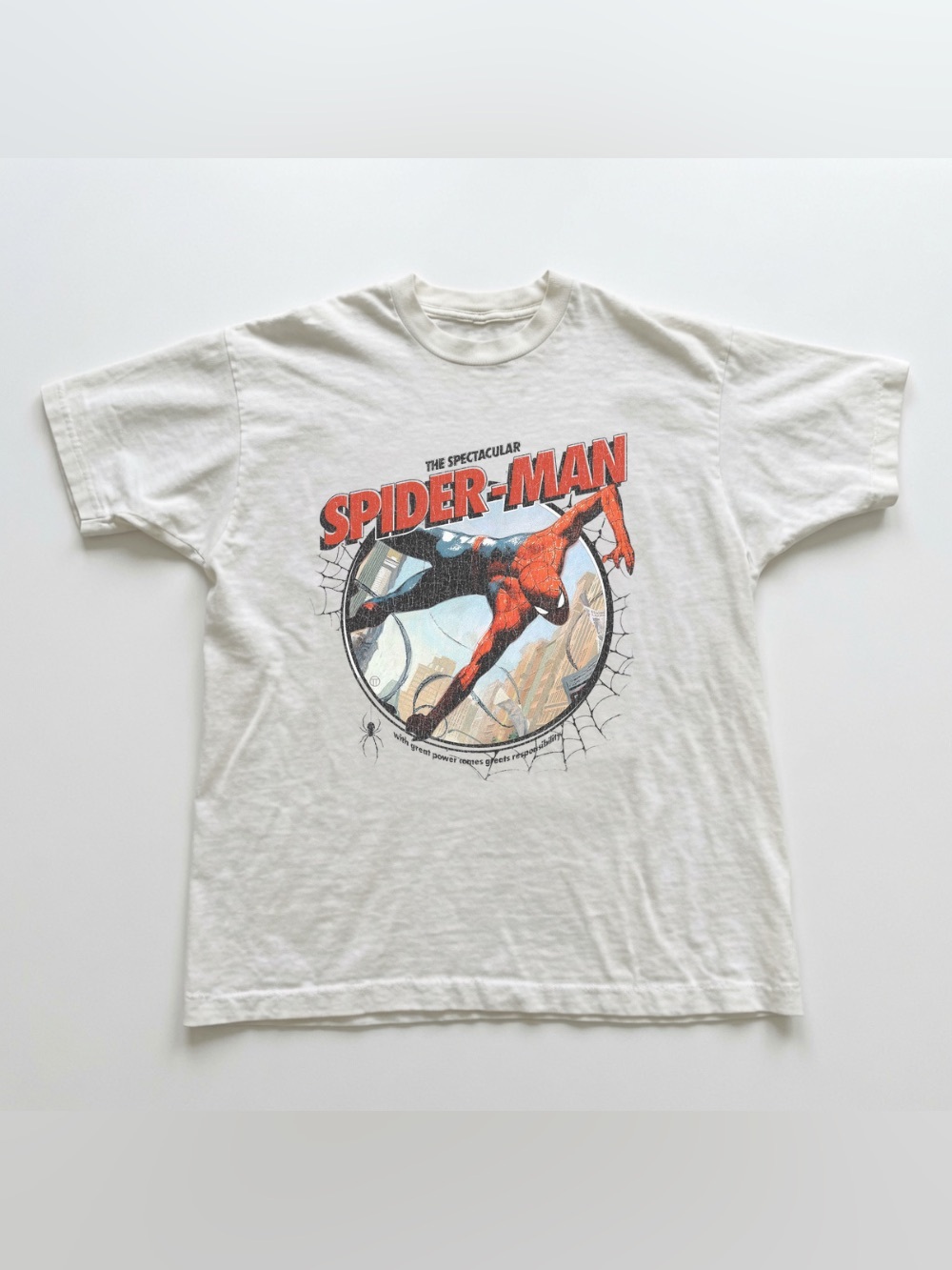 Spider-Man The Spectacular Marvel Comics White Graphic T-Shirt